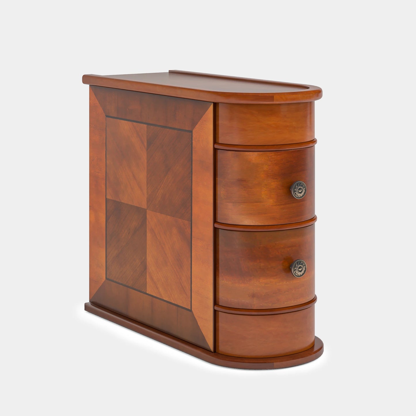 Tribesigns Solid Wood End Table With Drawer