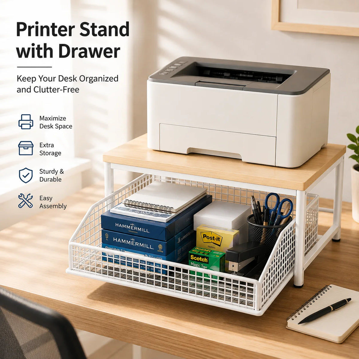 Kitchen Microwave Stand With Drawer Organizer