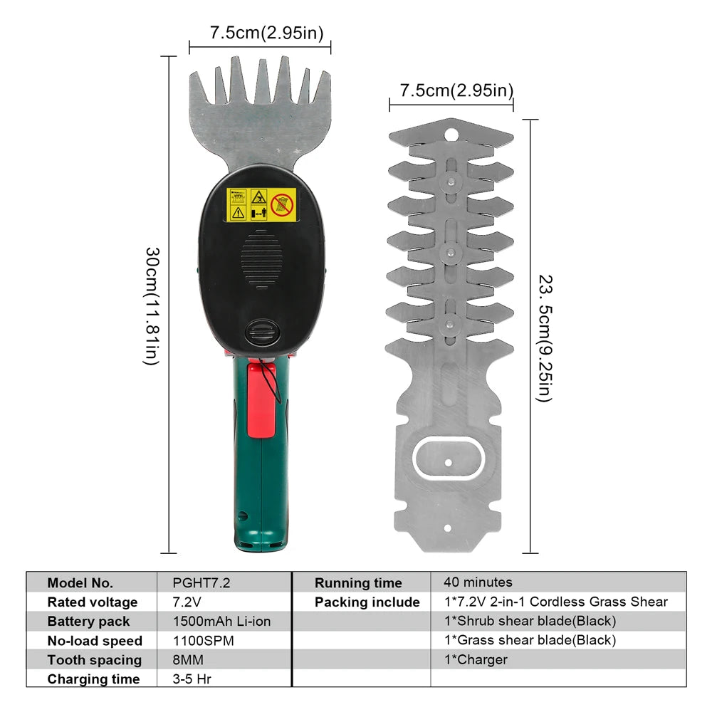 Posenpro Cordless 2in1 Pruning Shears And Hedge Trimmer