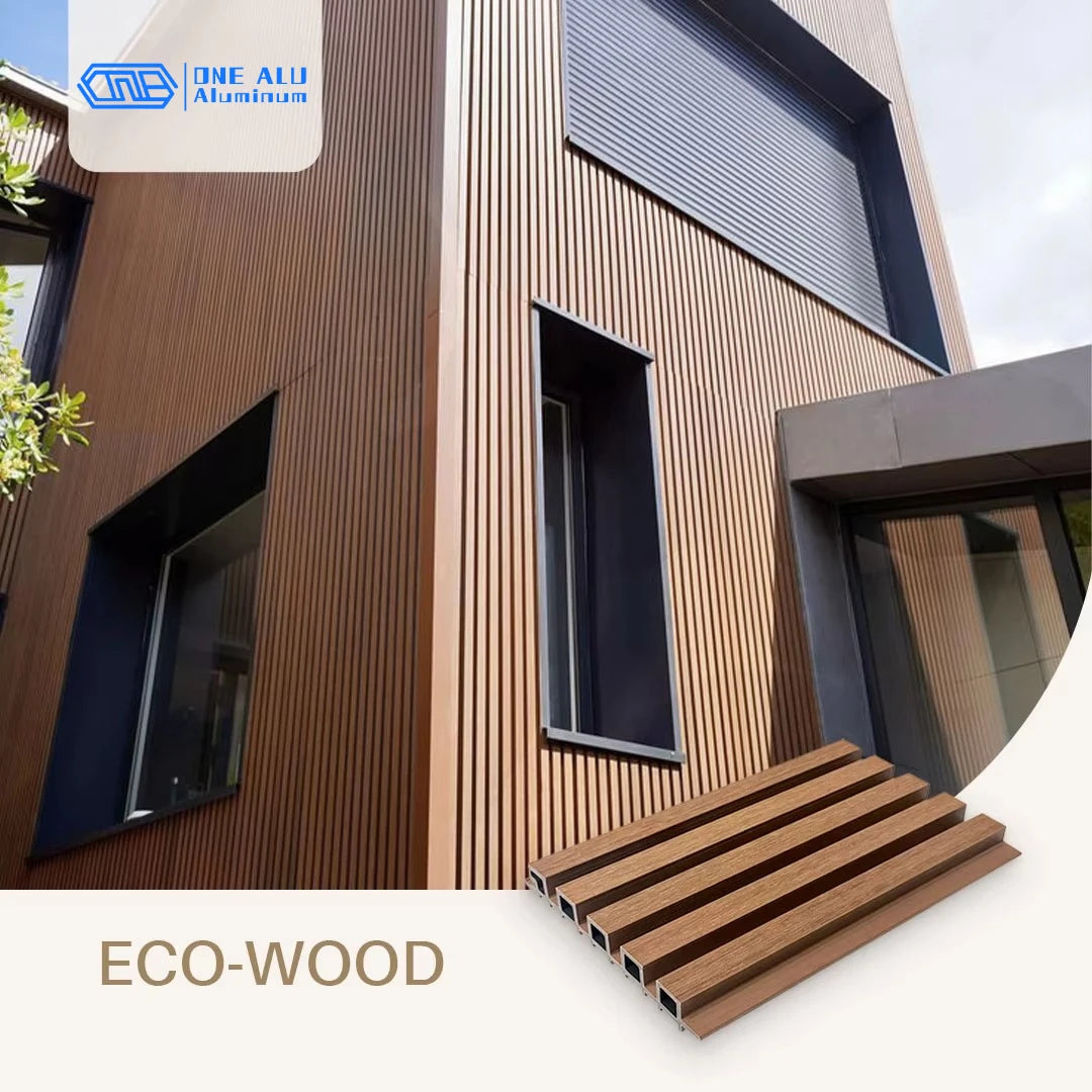 Waterproof WPC Louver Wall Panel Outdoor Cladding