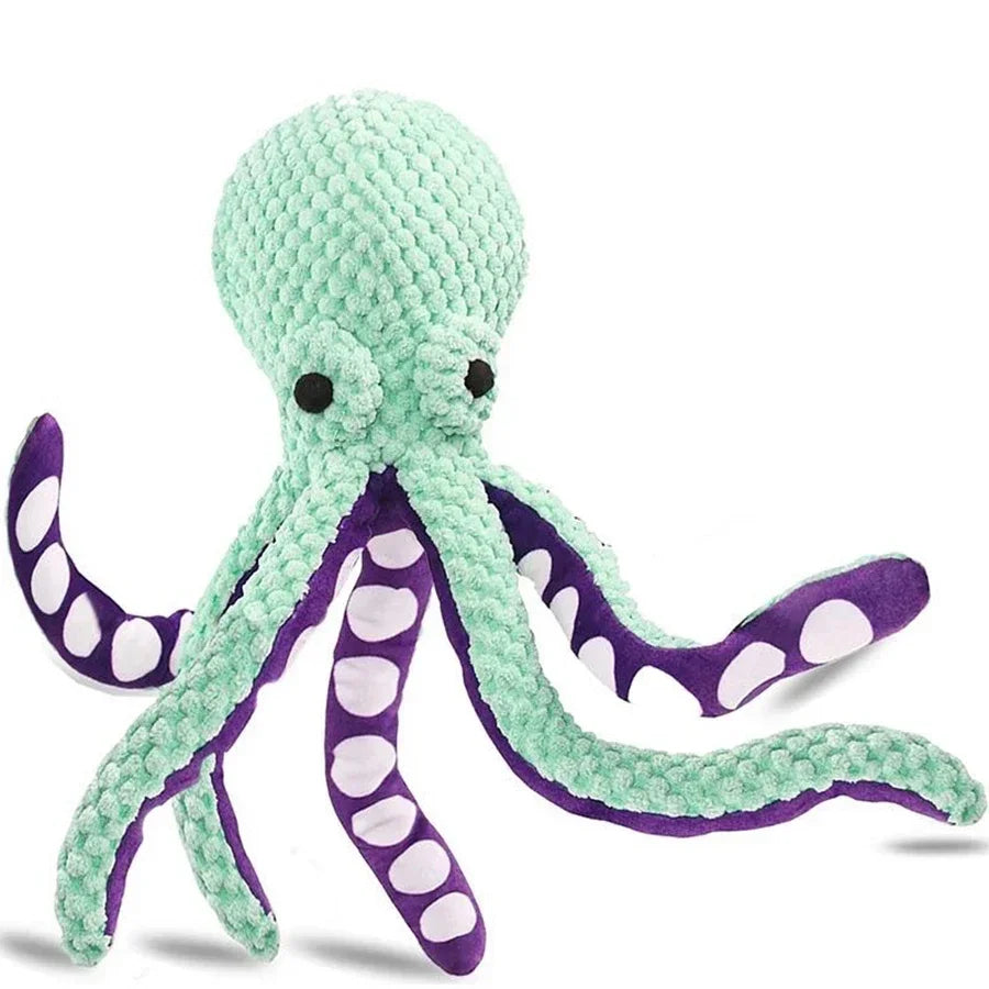 Plush Octopus Dog Toy With Interactive Sound