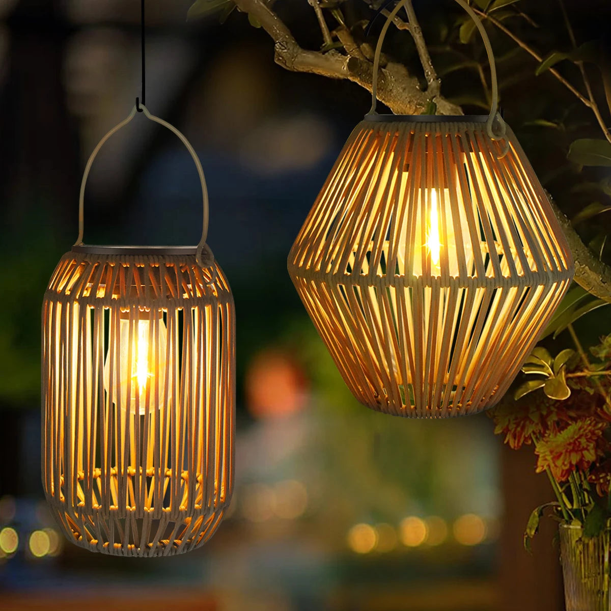 Amaryllis Solar Lantern Outdoor Waterproof Hanging Lamp