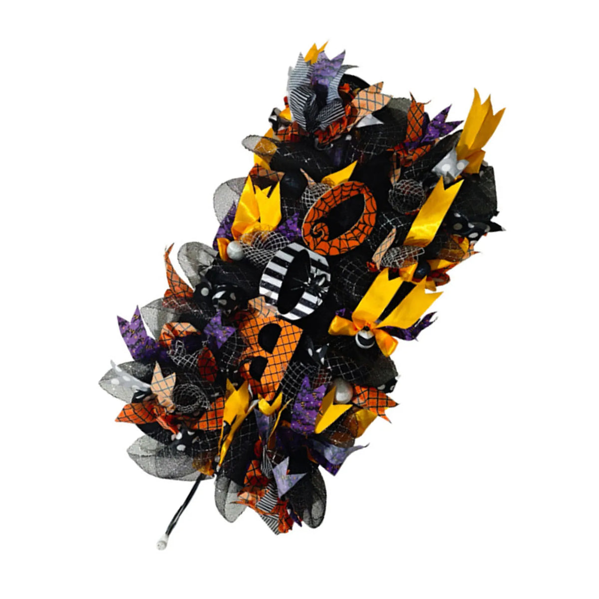 Halloween Spooky Pumpkin Spiderweb Wreath for Door Decor