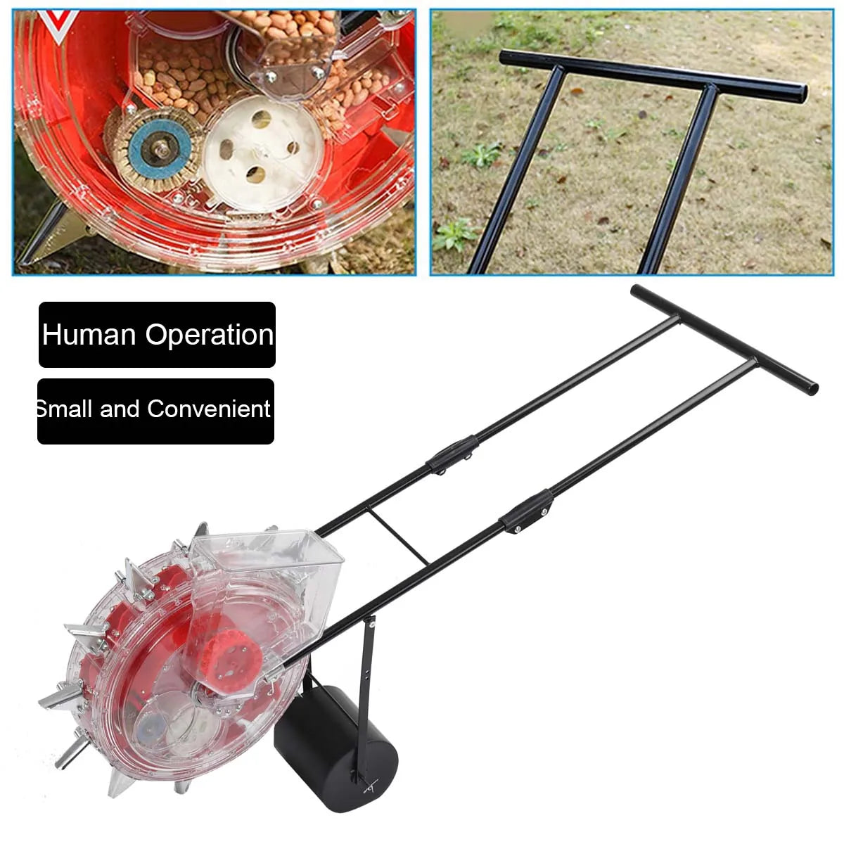Hand Push Roller Seeder And Fertilizer Applicator