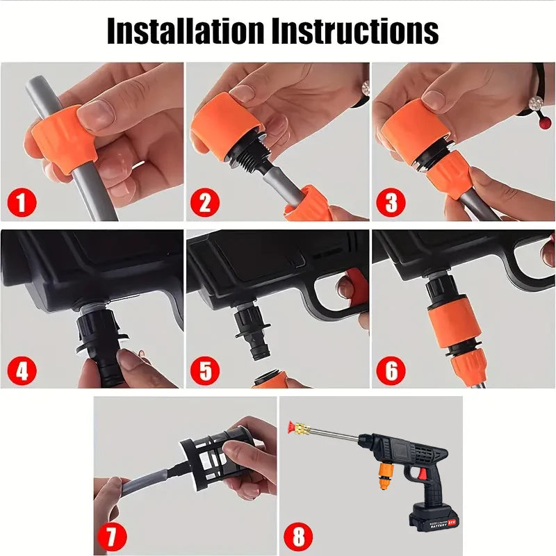 Cordless 21V High Pressure Car Cleaning Sprayer