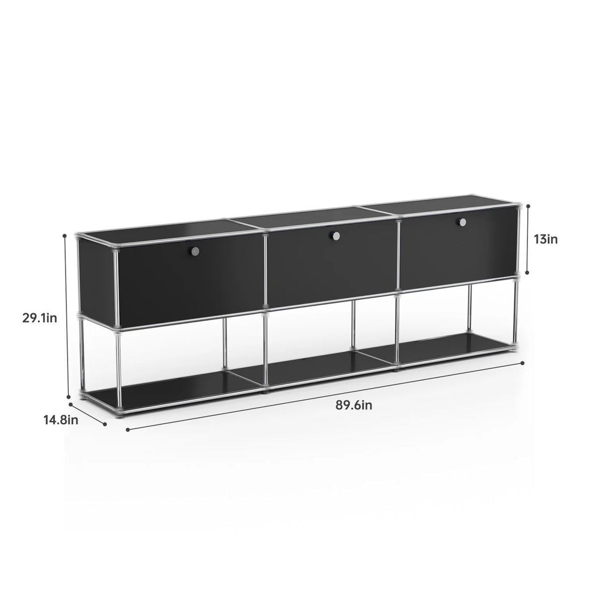 Modern Stainless Steel Storage Cabinet TV Stand