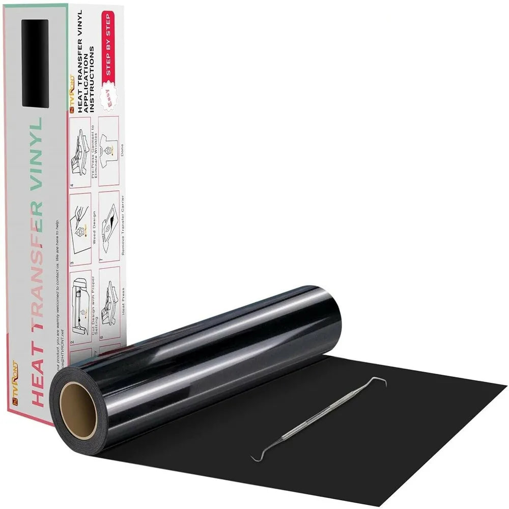 HTVRONT 12"X20ft/30x600cm Heat Transfer Vinyl Roll for T-shirt Garment Craft Heat Press DIY HTV Film For Printing Clothes Cricut