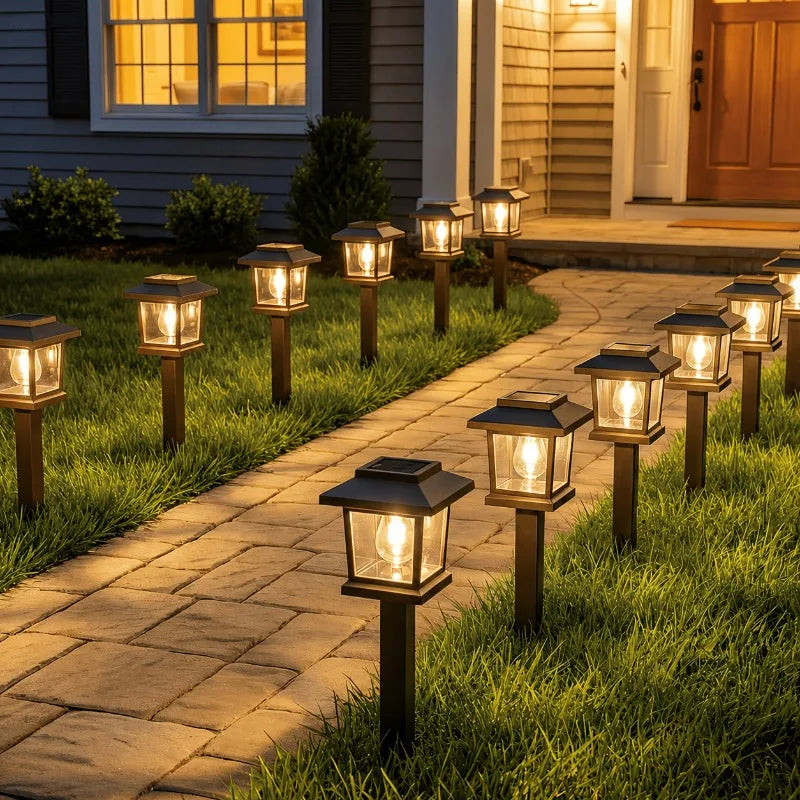 ZTree Solar Pathway Lights Outdoor Waterproof Auto On Off