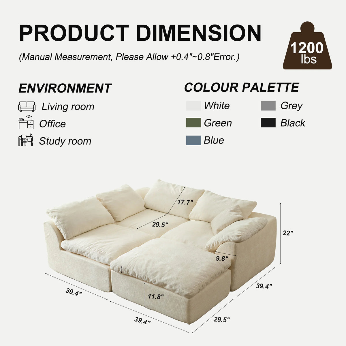 Yeflixvrau Modern Modular Sectional Sofa