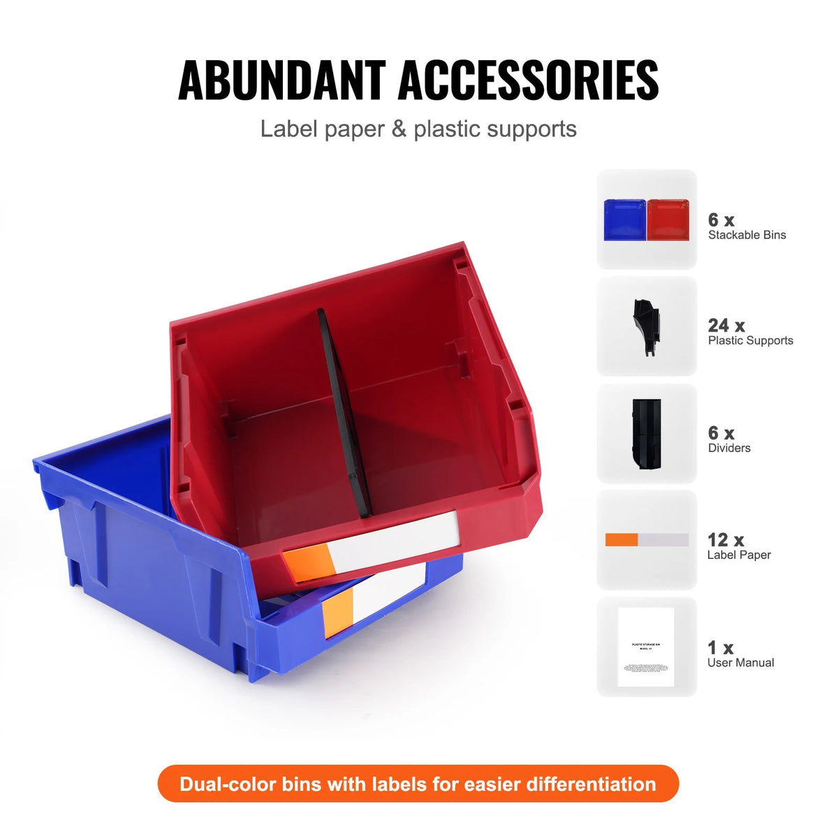 SucceBuy Stackable Hanging Wall Storage Organizer Bins