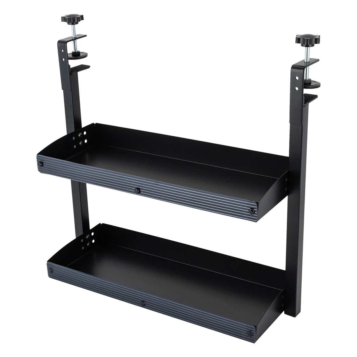 Clamp On Two Tier Desk Corner Shelf Organizer