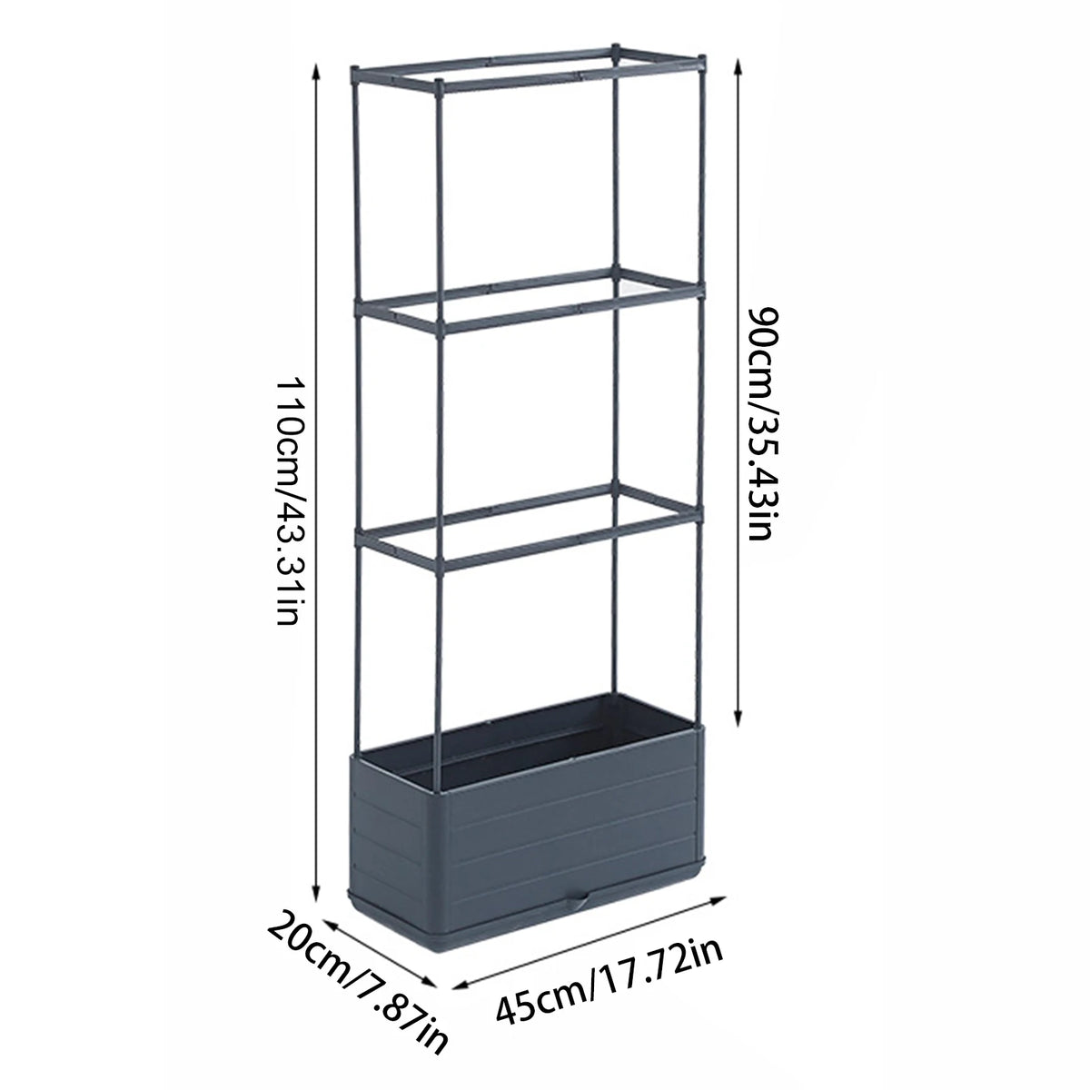 Raised Garden Bed Planter With Trellis Self Watering