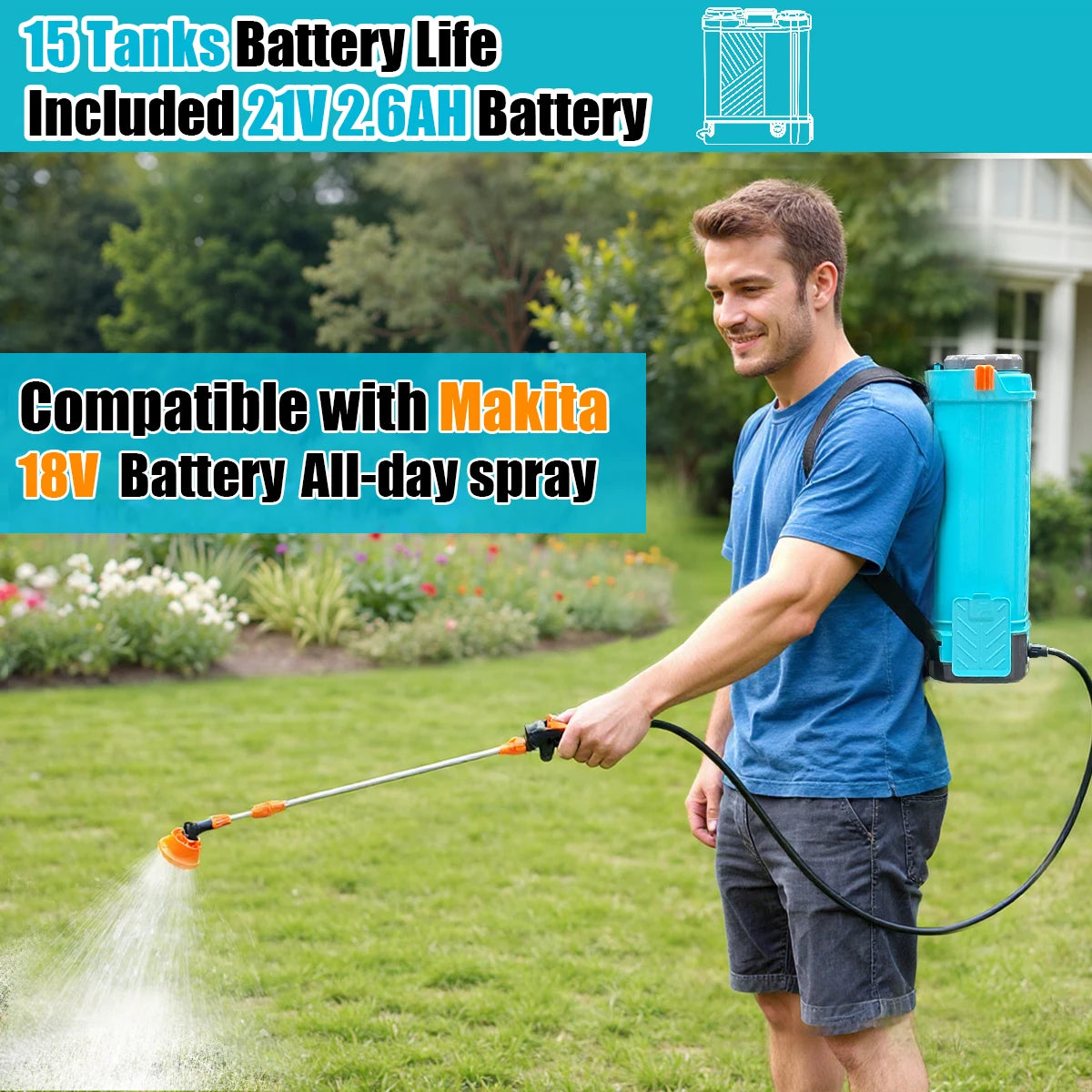 Battery Powered Backpack Garden Sprayer