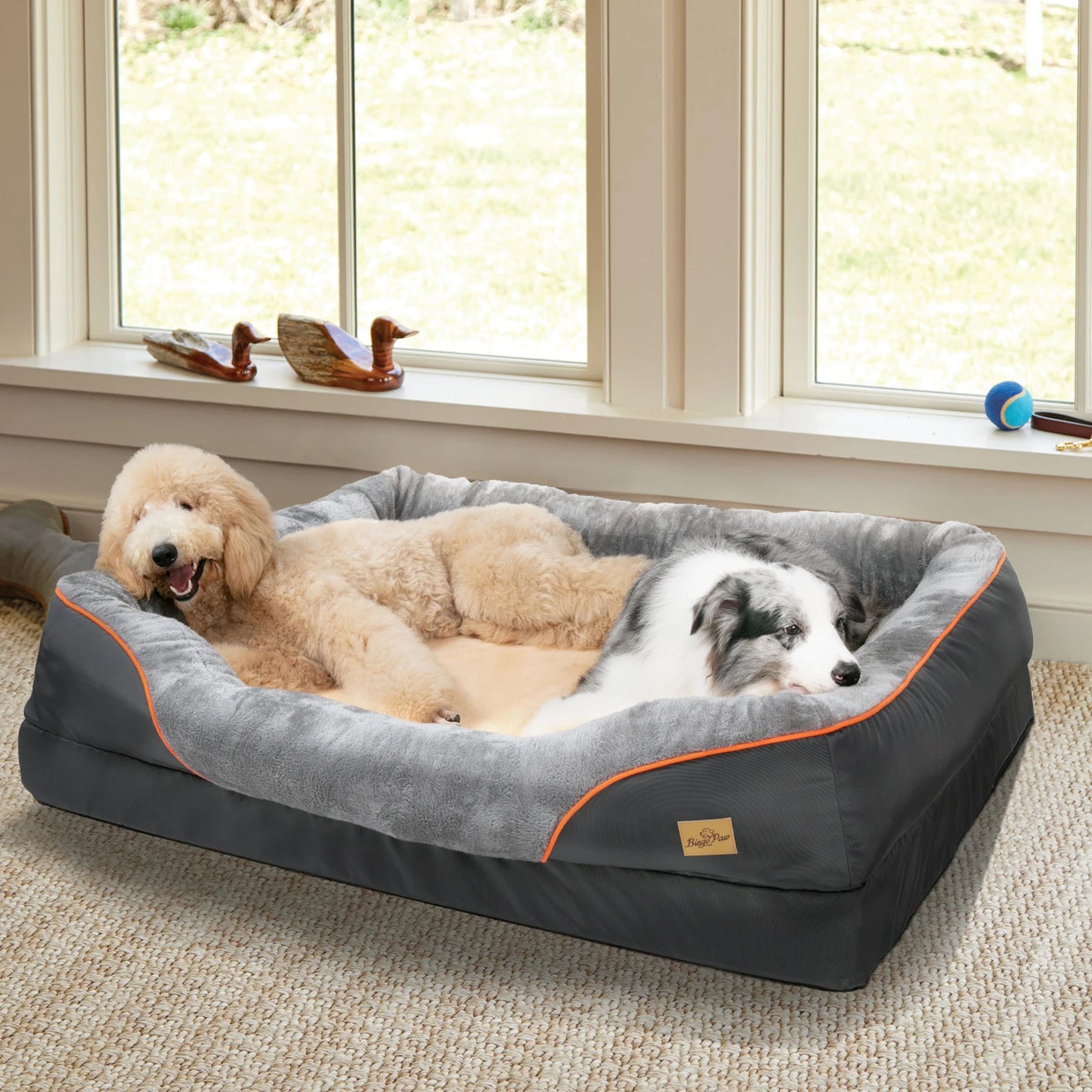 Bingopaw Dog Bed With Waterproof Removable Washable Cover