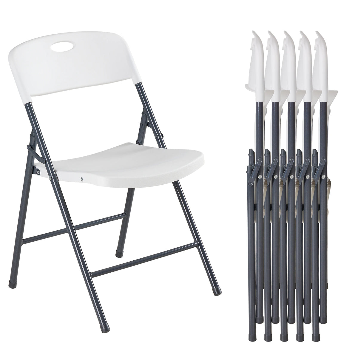 Jhk Heavy Duty Stackable Folding Chair