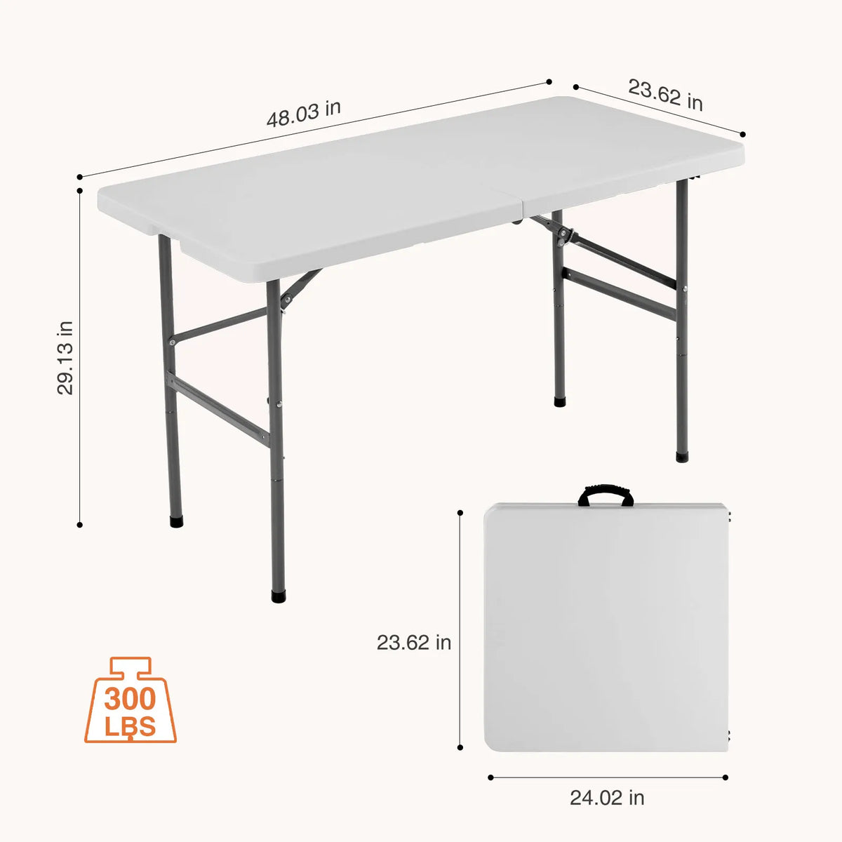 JHK Portable Folding Indoor Outdoor Utility Table