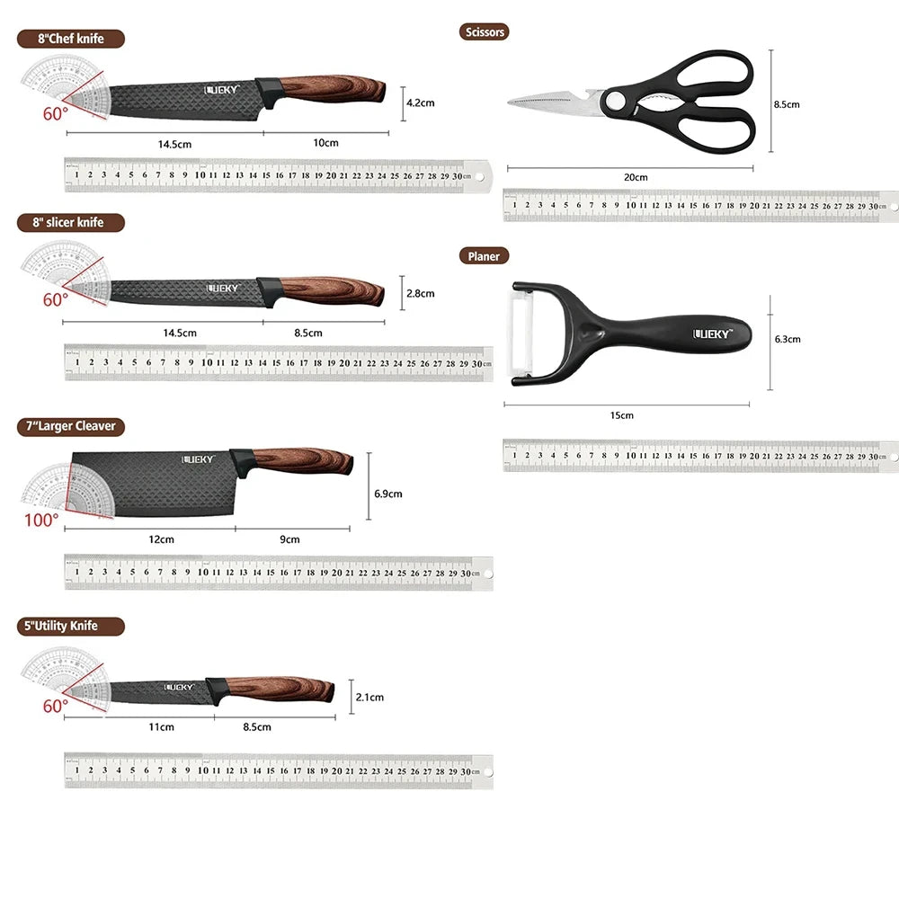 MDHAND Stainless Steel Kitchen Knife Set