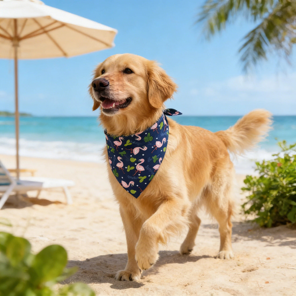 Soft Washable Folded Dog Bandana