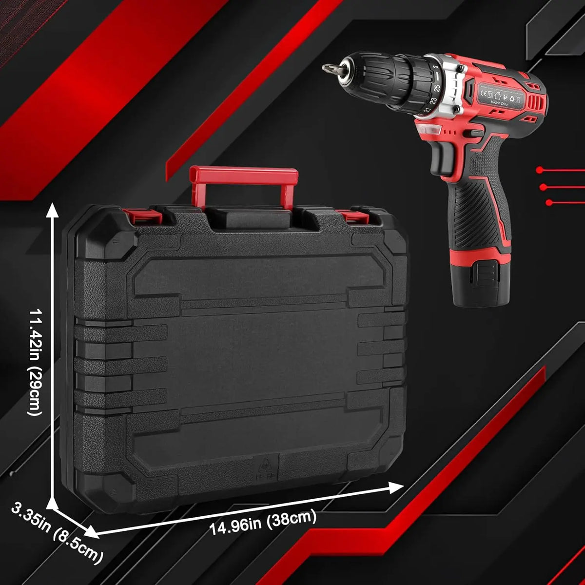 Cordless Drill Home Repair And Maintenance Tool Set