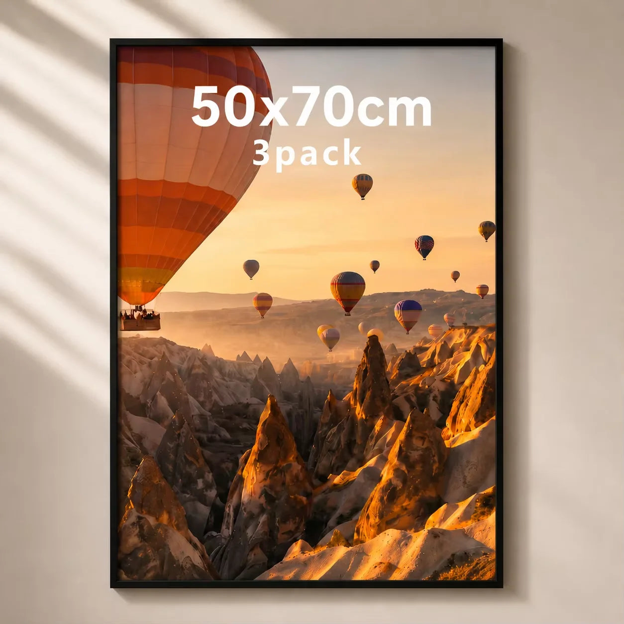 Black Aluminum Picture Frame Set With Mat 30x40 40x50 50x70