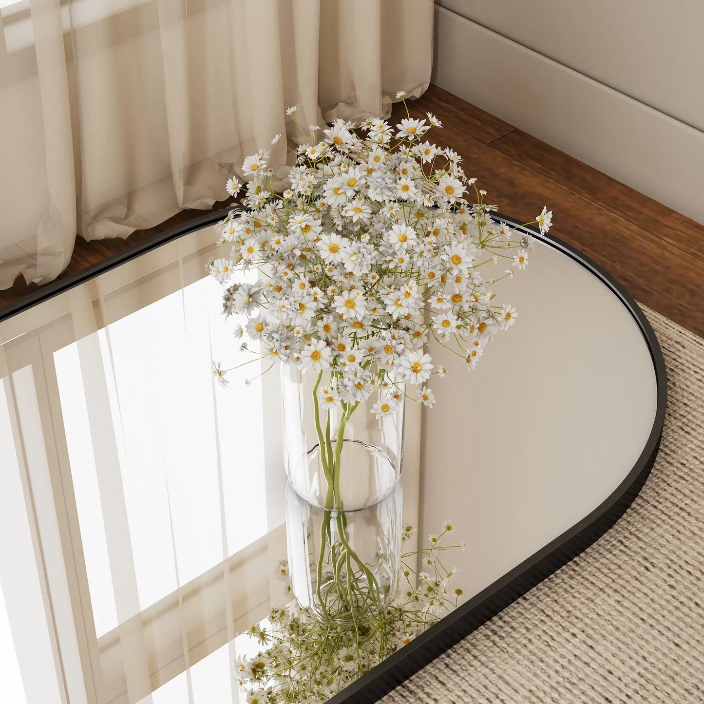 Arched Freestanding Full Length Mirror For Home Decor