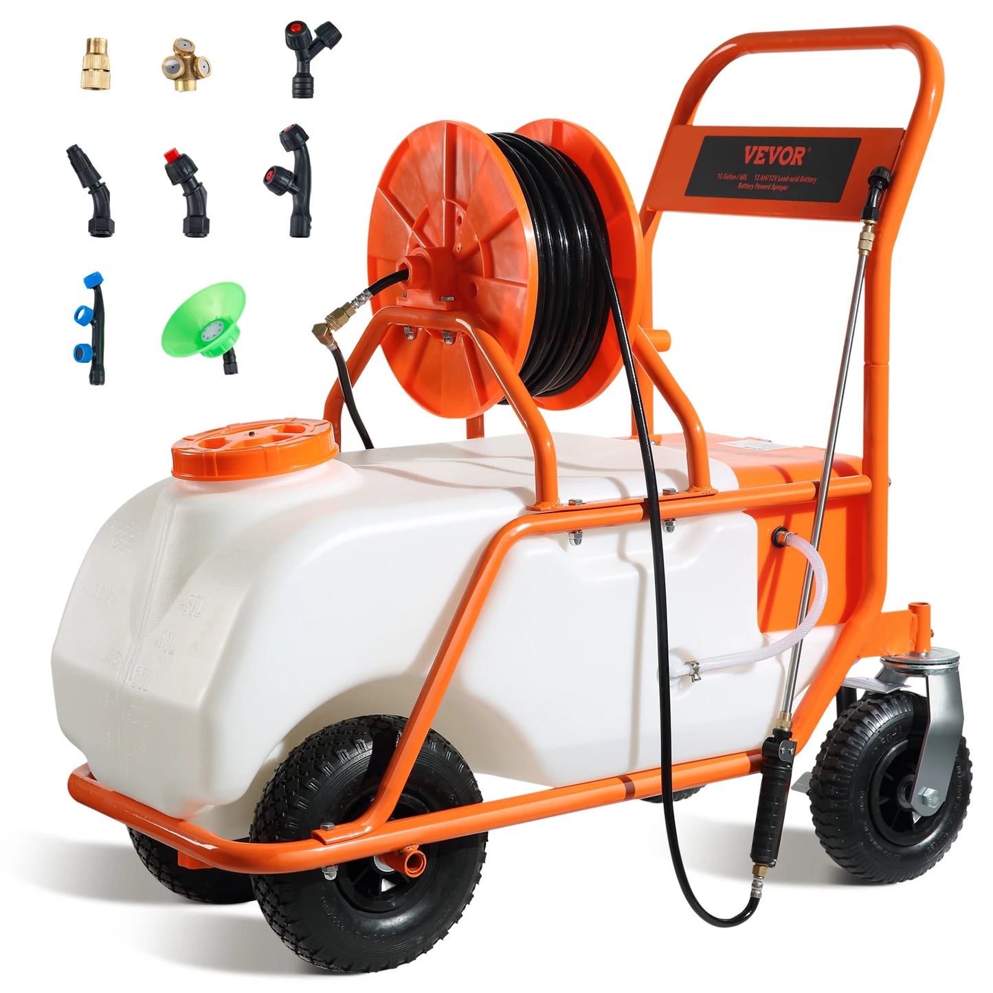 SucceBuy Battery Powered Garden Weed Sprayer With Cart