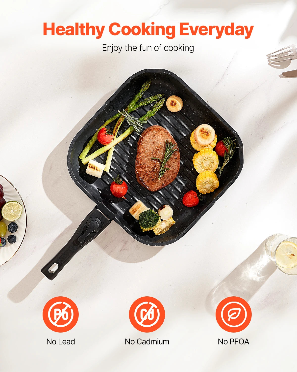 SucceBuy Nonstick Granite Cookware Set