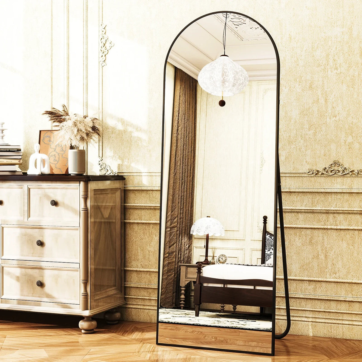 Arched Freestanding Full Length Mirror For Home Decor