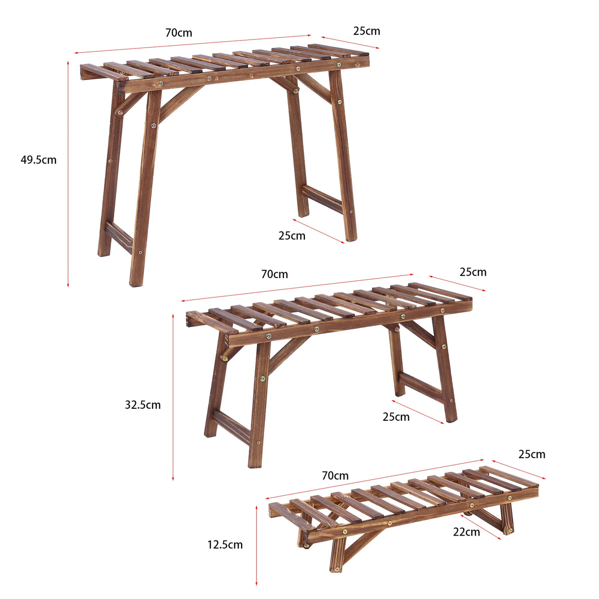 Modern Wooden Plant Stand Display Rack For Indoor Use