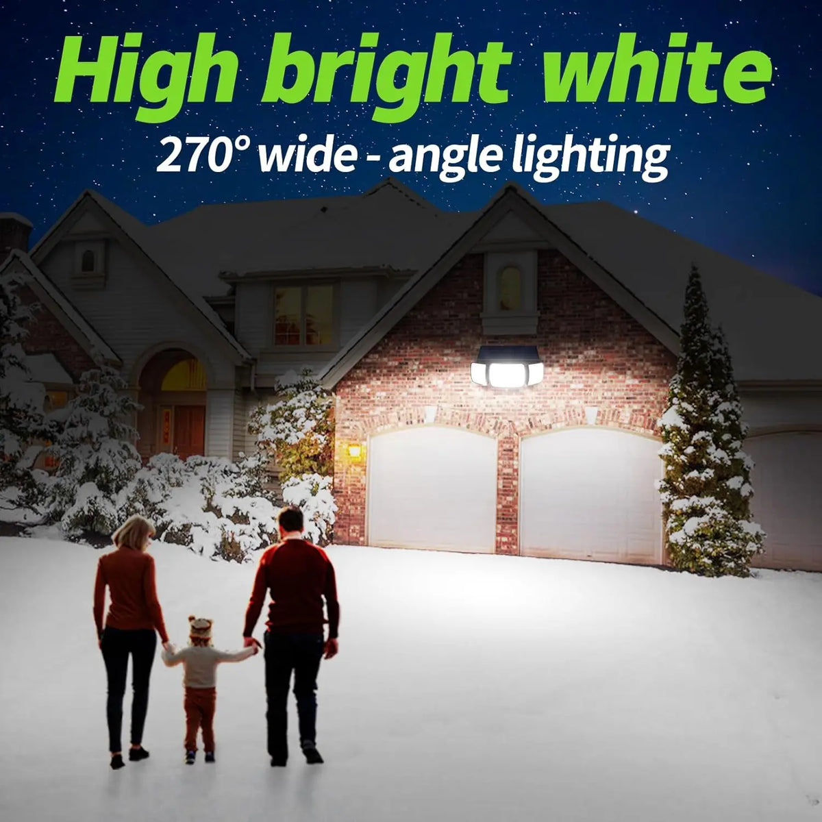 Intelamp Outdoor Solar LED Wall Light With Dual Sensor