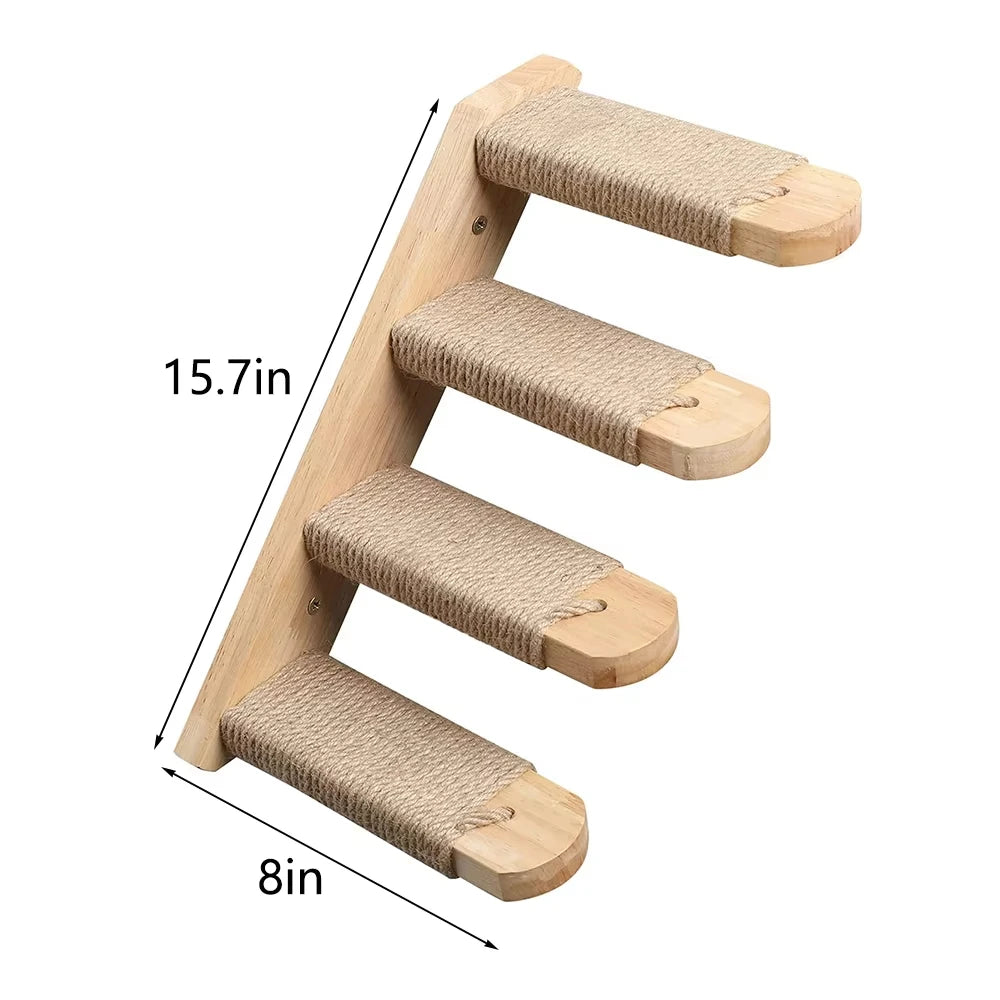 CWV Cat Wall Climbing Shelf With Sisal Scratcher