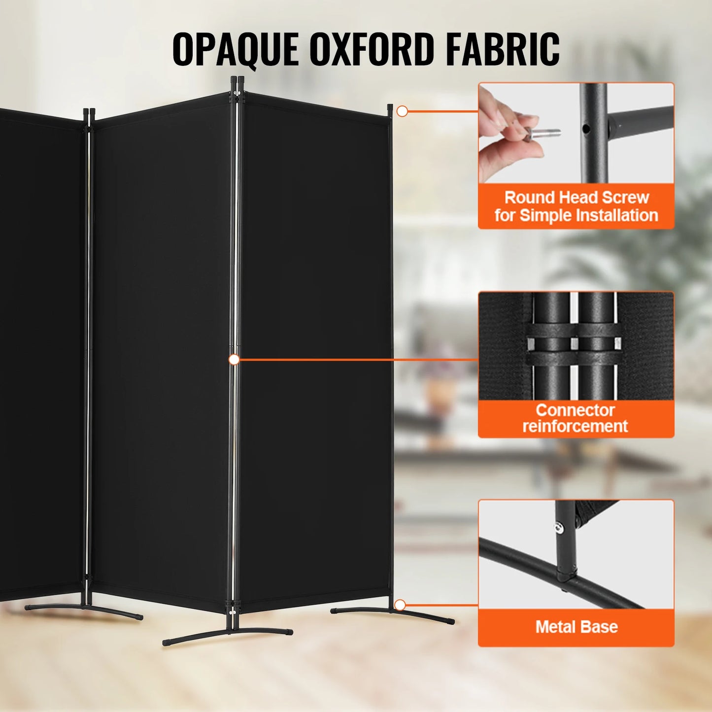 Compact Folding Room Divider Privacy Screen