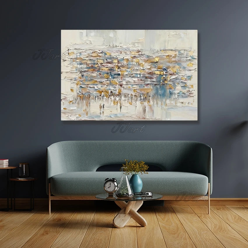 Original Western Wall Canvas Picture, Textured Jewish Canvas Wall Art, Unframed Jerusalem Kotel Wall Oil Painting, Hand-painted