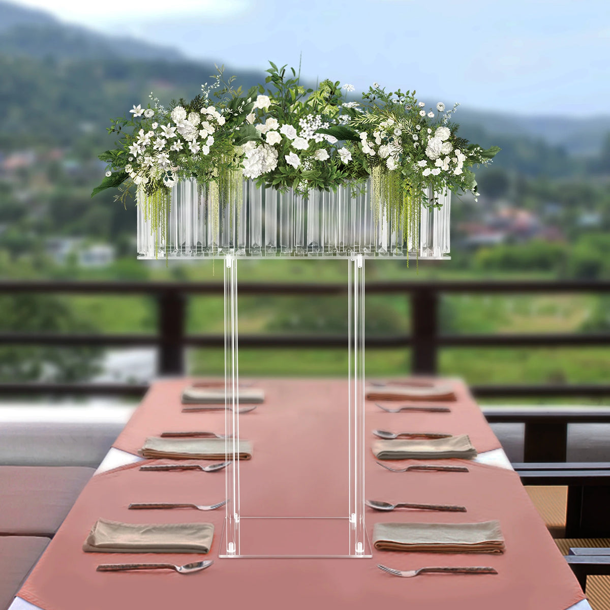 Bymaocar Acrylic Flower Display Stand For Weddings