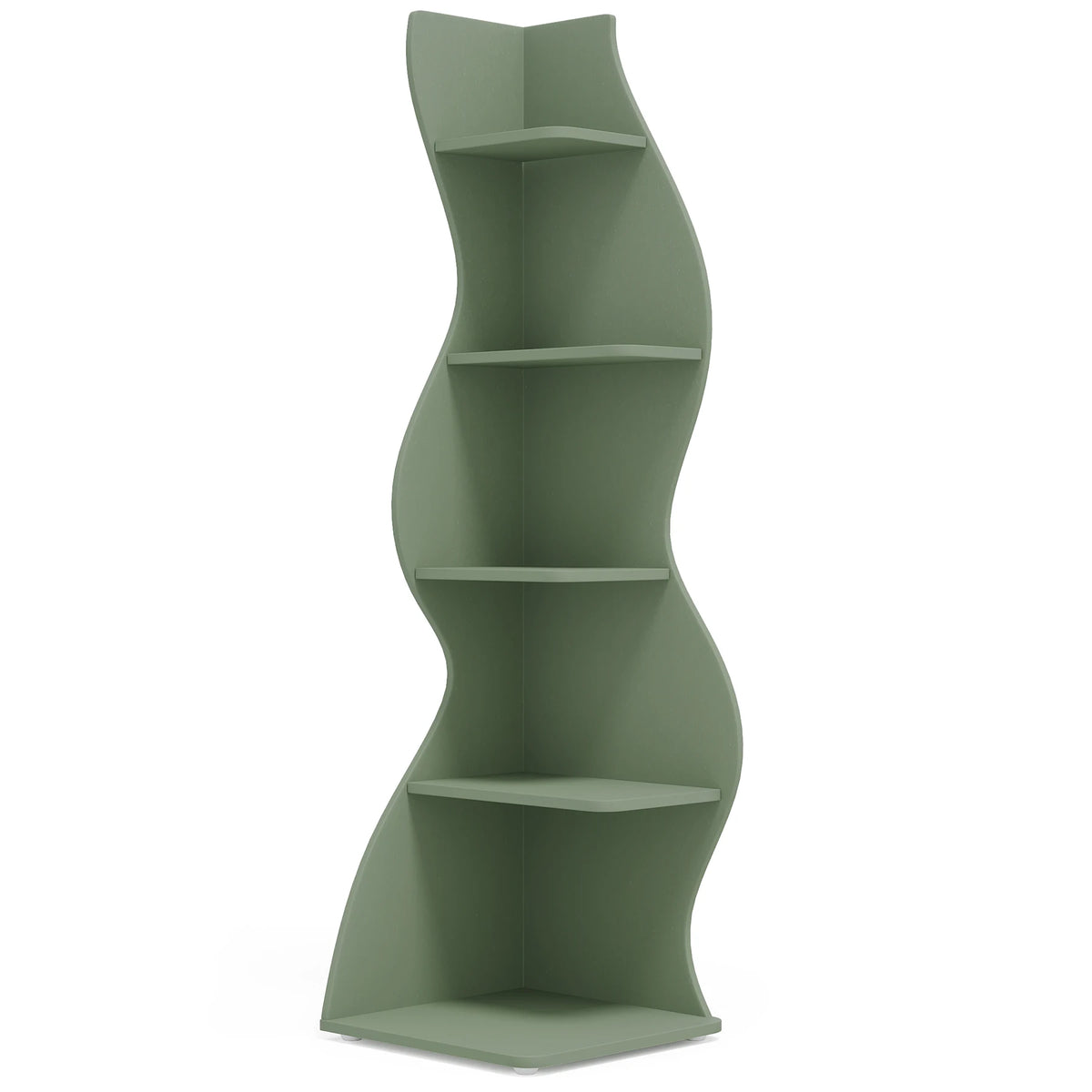 Tribesigns Modern 5-Tier Wooden Corner Bookshelf