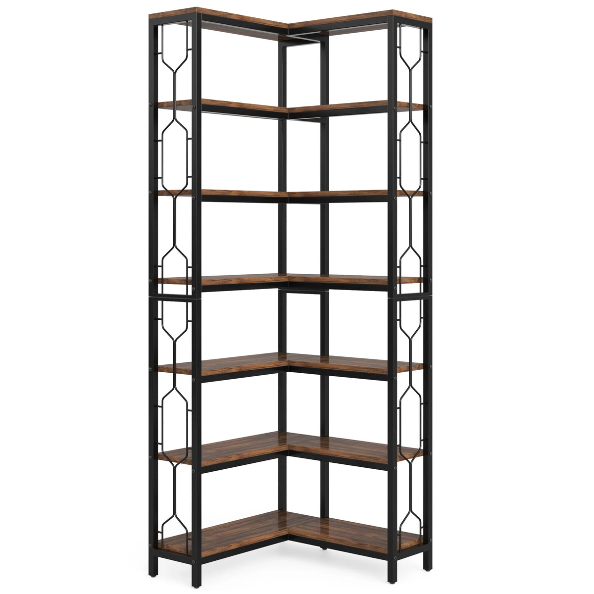 Tribesigns Modern Seven Tier Corner Bookcase