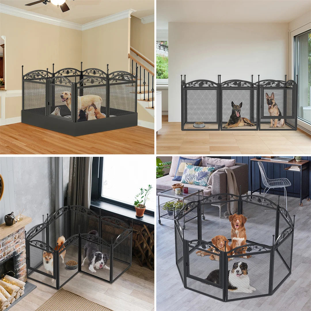 Bingopaw Heavy Duty Metal Dog Playpen With Pad