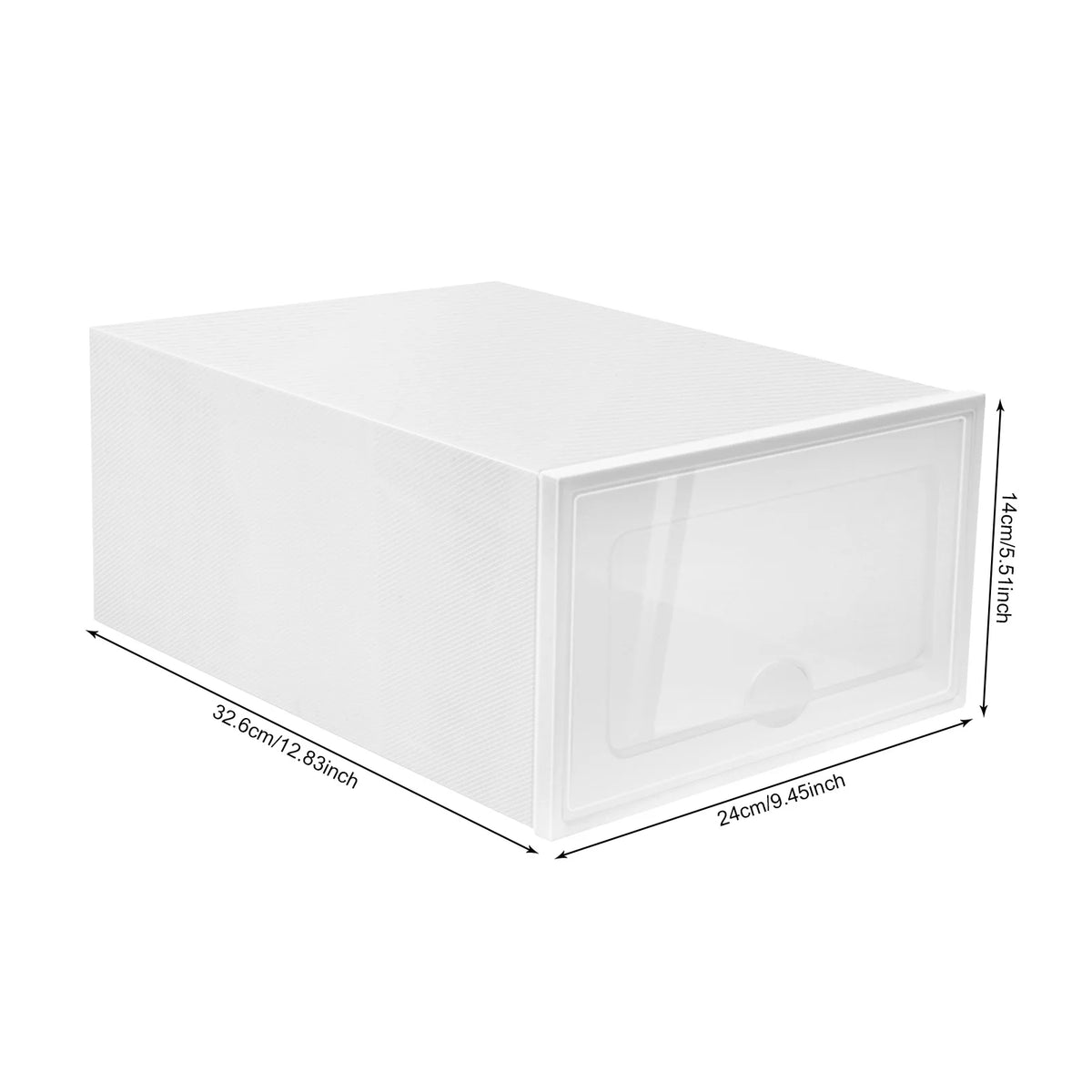 Stackable Foldable Shoe Storage Boxes With Clear Doors