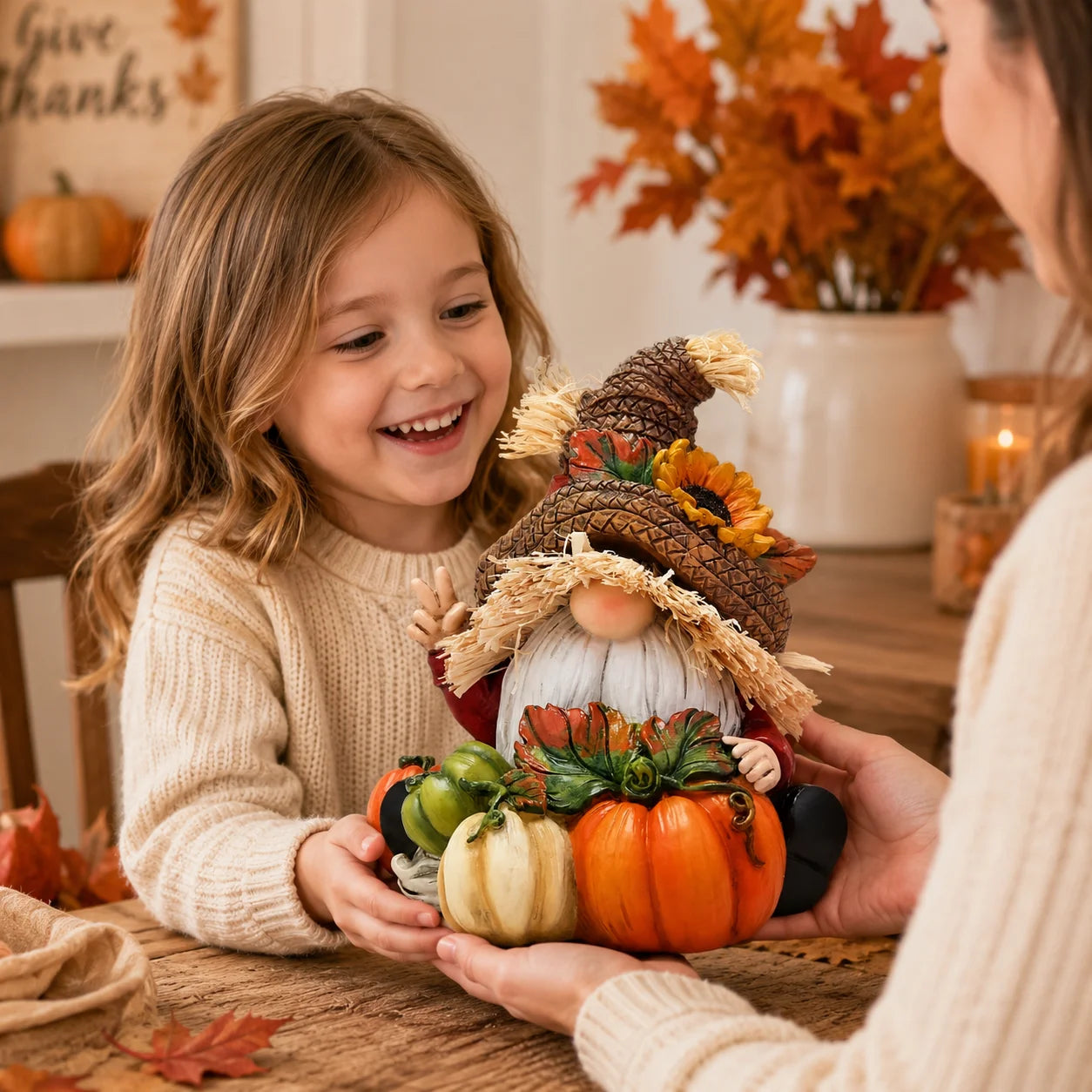 Hodao Fall Scarecrow Gnome Figurine