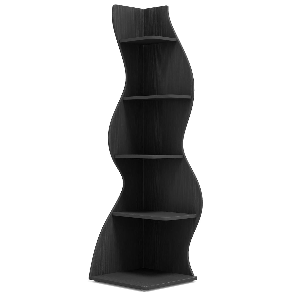 Tribesigns Modern 5-Tier Wooden Corner Bookshelf