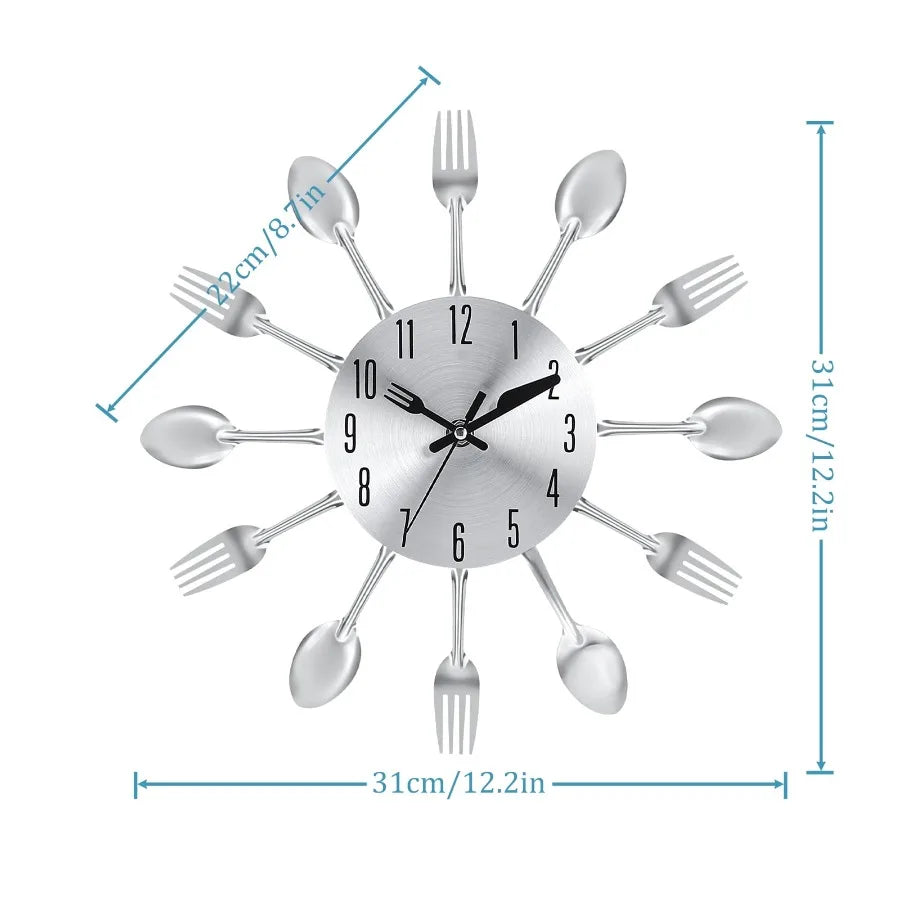 Modern Creative Cutlery Kitchen Wall Clock