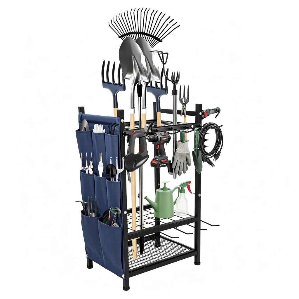 Heavy Duty Garden Tool Storage Organizer Rack