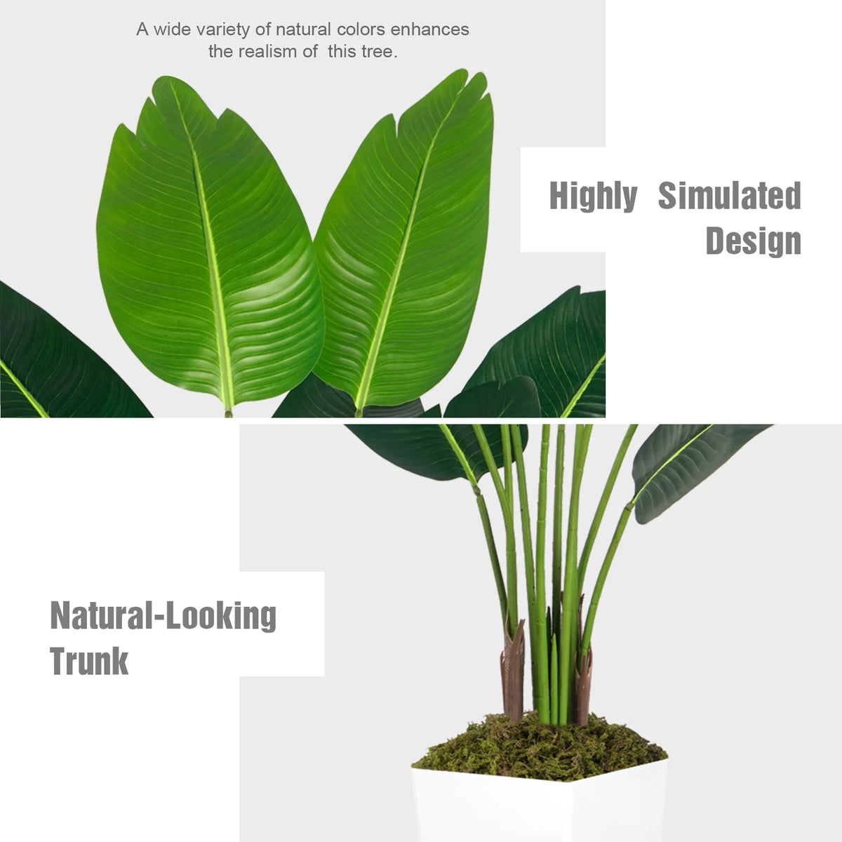Bird Of Paradise Artificial Plant In Tall Planter