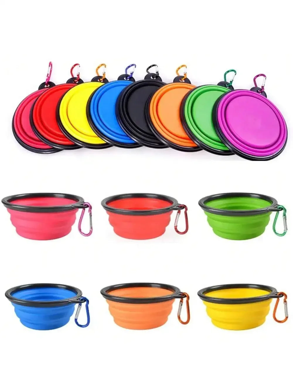 Folding Portable Pet Food And Water Bowl