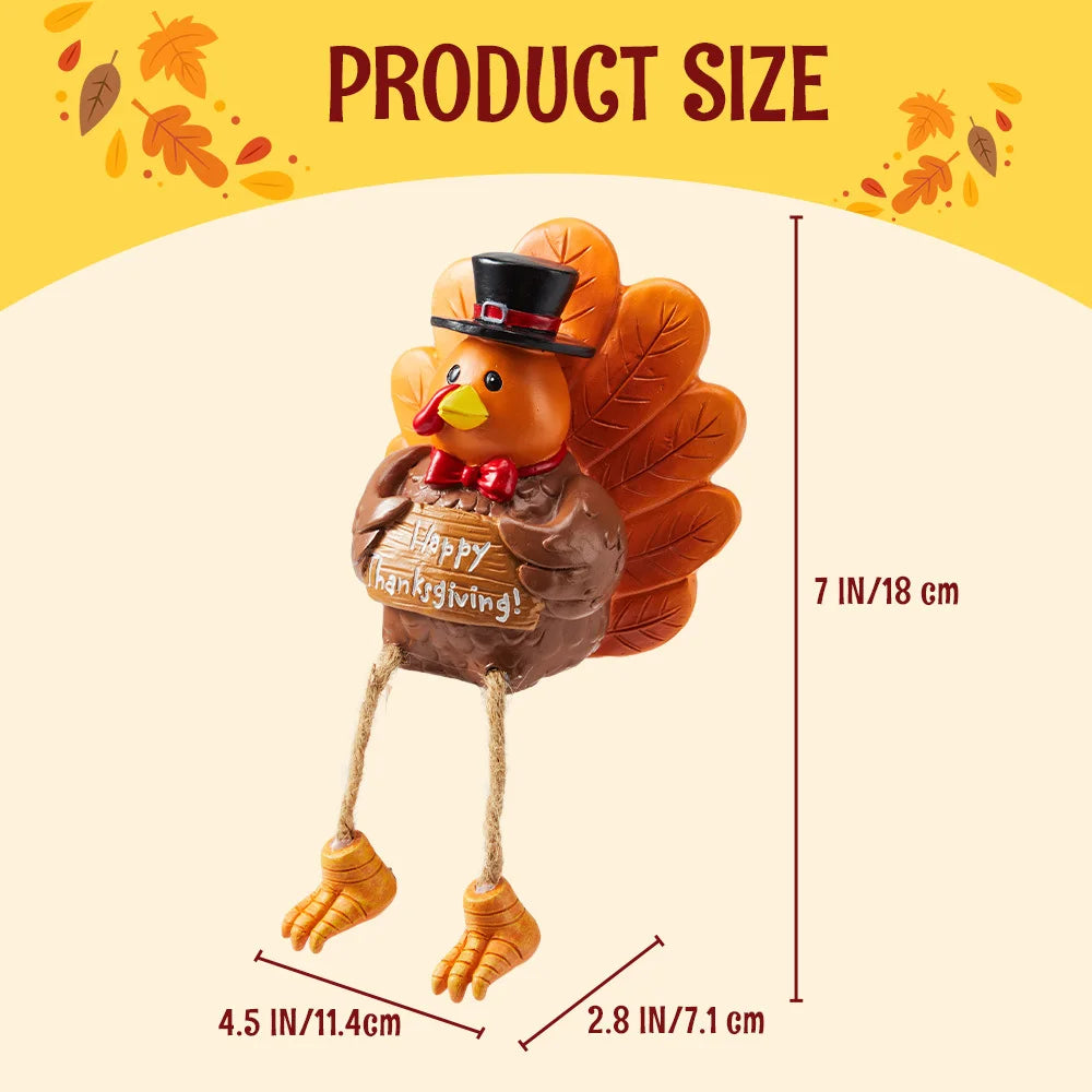 Joyfy Resin Turkey Thanksgiving Tabletop Decor