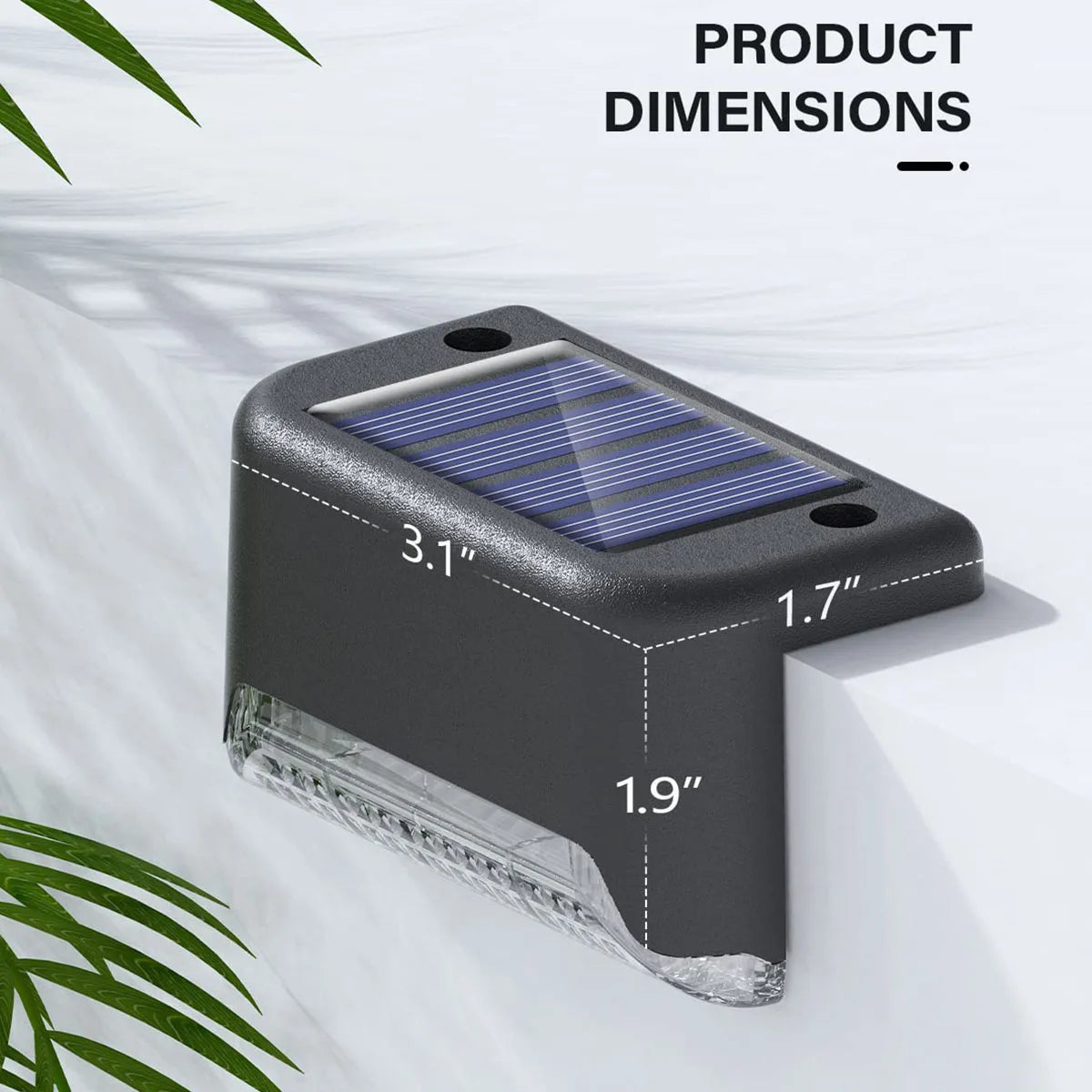 Solar Deck Lights Outdoor Waterproof LED Step Lights 4 Pack