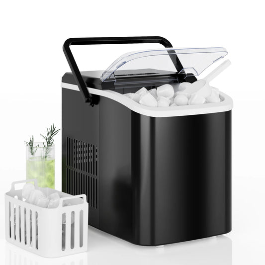 Compact Countertop Ice Maker With Self Cleaning Design