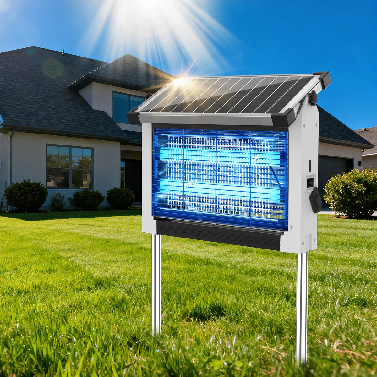Solar Bug Zapper Outdoor 4500V Mosquito Zapper