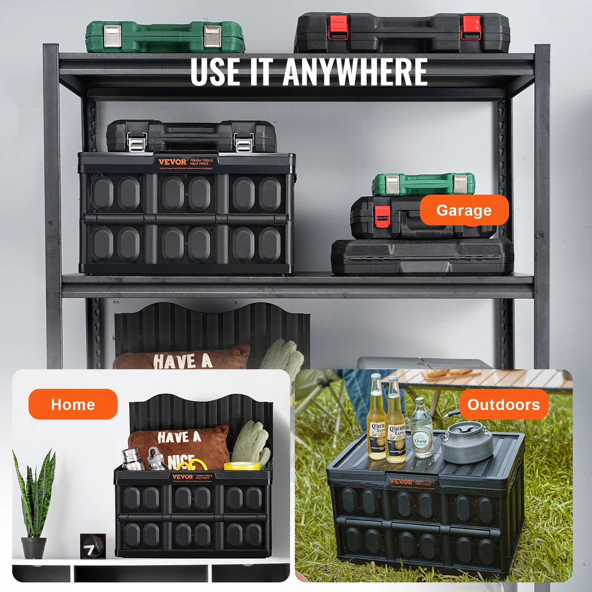 Collapsible Plastic Storage Bins With Lids