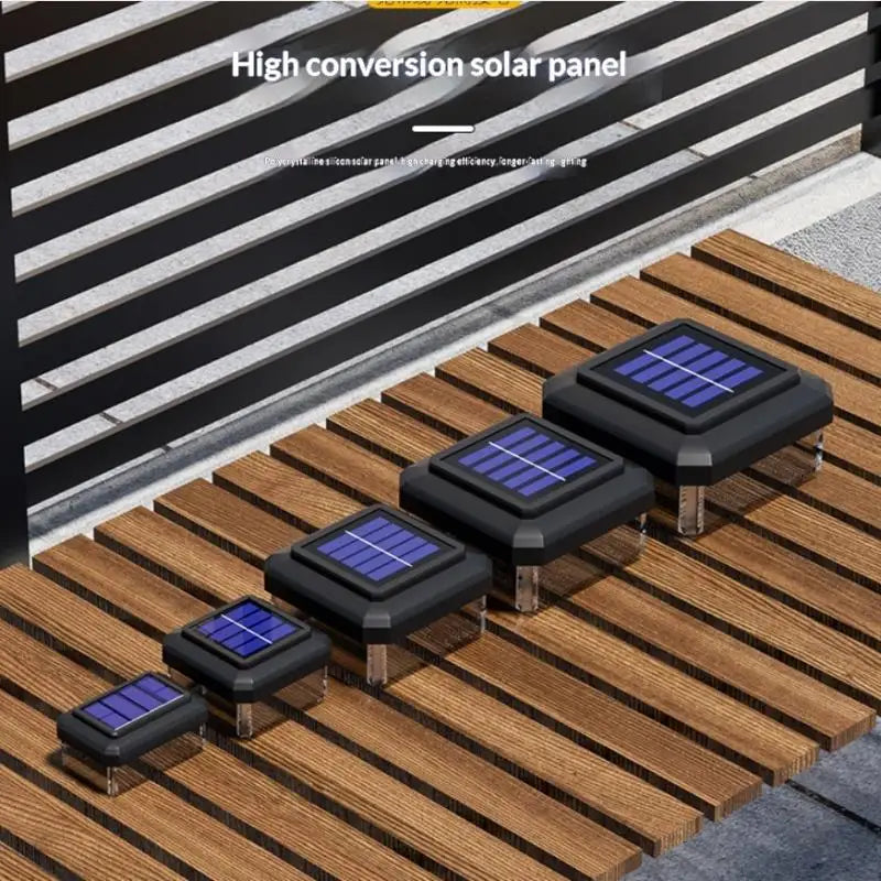 LED Solar Post Cap Light IP65 Waterproof Outdoor Use
